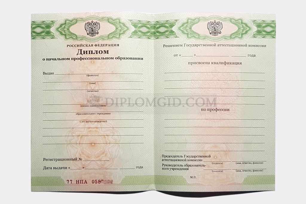 диплом о начальном профессиональном образовании лаборанта